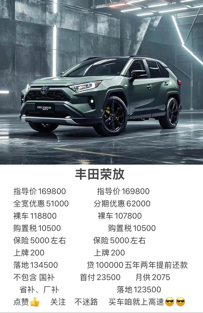 一汽丰田荣放报价(一汽丰田荣放suv2021款)